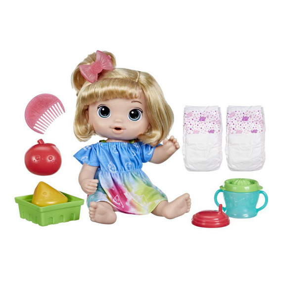 Muñeca Baby Alive Bebida De Frutas Manzana