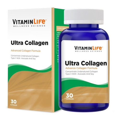 Collagen Ultra Colágeno Vitamin Life X 30 Cápsulas 340 Mg Sabor Sin sabor