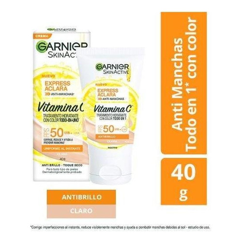 Tratamiento Hidratante Anti-manchas Tono Claro Garnier Fps50