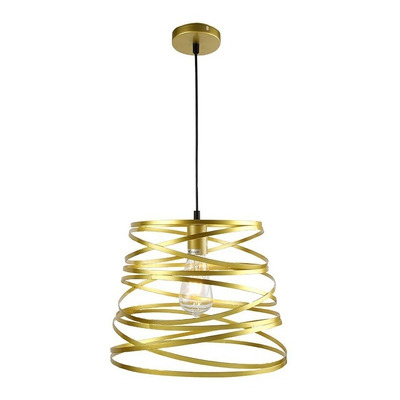Lámpara Colgante Twist Oro Apto Led E27 Diseño Moderno Cie