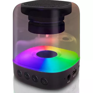 Mini Caixinha De Som Bluetooth Cristal Portatil Com Led Rgb