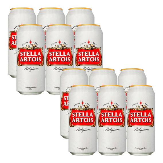 Cerveza Stella Artois Lata 473ml Pack X12 - Gobar®