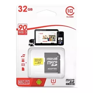 Memoria Micro Sd 32 Gb Maxell Clase 10 Tarjeta Adaptador