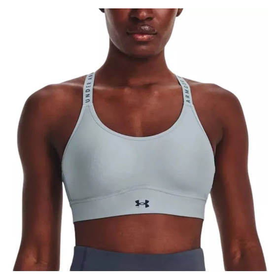 Sports Bra Fitness Under Armour Infinity Mid Covered Gris Mu