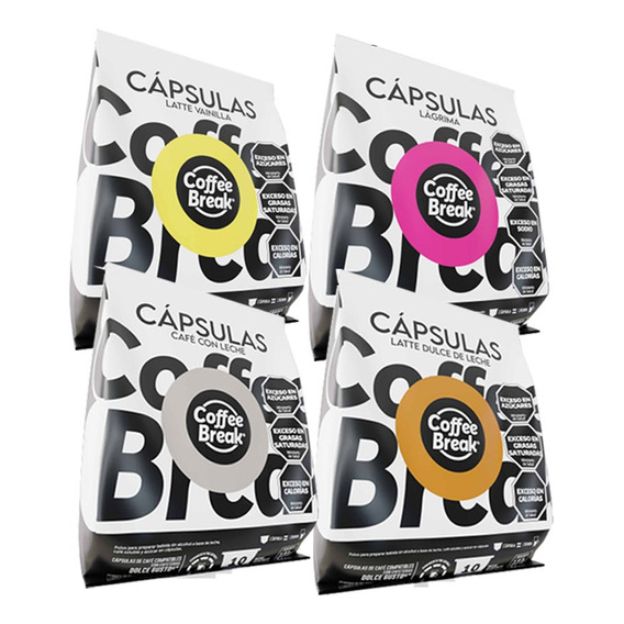 Capsulas Dolce Gusto Coffee Break 4 Variedades A Eleccion!!!