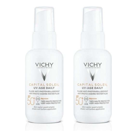 Pack X2 Vichy Capital Soleil Fps+50 Uv Antiage 40 Ml