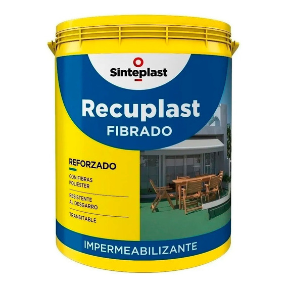 Recuplast Fibrado Sinteplast Blanco Rojo X 20lts Impermeable Color Teja