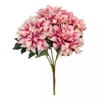 Ramo Grande Dalias Artificial Flores Bouquet Decoració Pd116