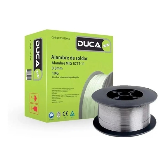 Alambre Soldar Mig Flux Sin Gas Duca 0.8 Mm X 1kg Sm