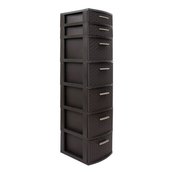 Cajonero Organizador Modular 7 Niveles Tipo Rattan Marca Mq