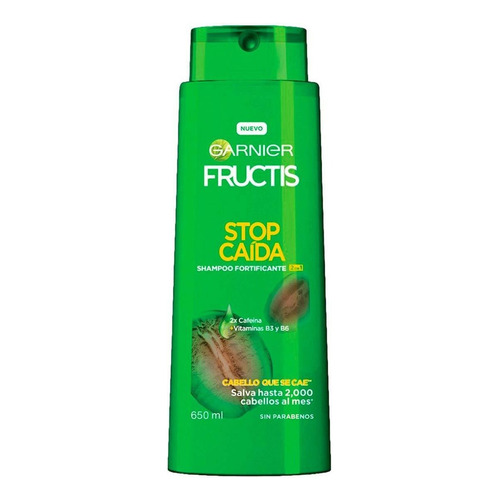 Shampoo Garnier Fructis Stop caída en botella de 650mL por 1 unidad