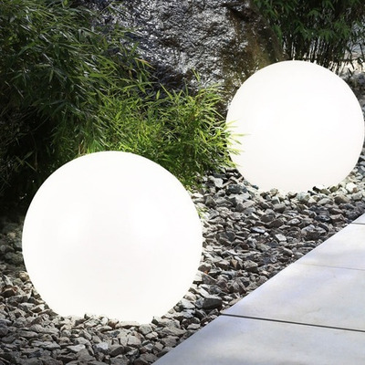 Esfera Luminica Apto Led 35cm Con Jabalina Para Cesped