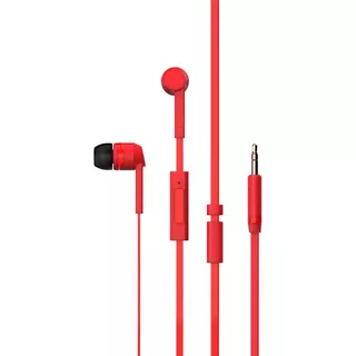 Audifonos Manos Libres Gowin Con Control Y Micrófono Color Rojo