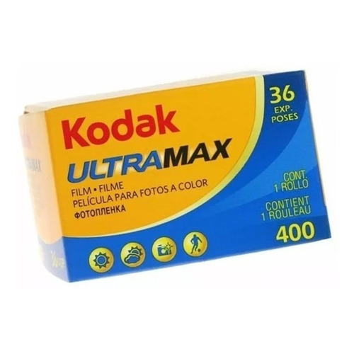 Kodak Ultra 36 Fotos 400 Asas Color Rollo P Camara Analogica