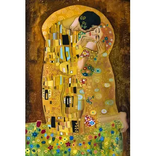 El Beso Gustav Klimt Xl Con Marco Lienzo Canvas Cuadro Decor