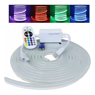 Mangueira Led Neon Rgb Colorida 10m Controle Fonte 110/220v 110v