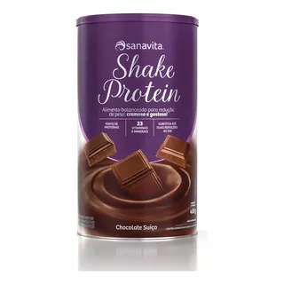 Shake Sanavita - Substituto De Refeição Chocolate Suiço 450g Sabor Chocolate Suíço