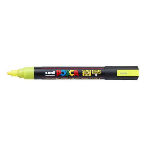 Rotulador Posca con forma de bala de 1,8-2,5 mm, ref. PC-5m Color F2 - Amarillo fluor (amarillo flúor)