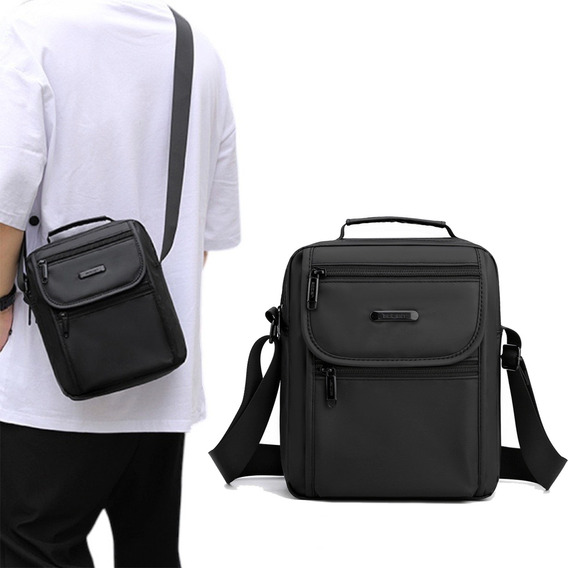 Bolso Carriel Manos Libres Para Hombre En Microfibra Fino