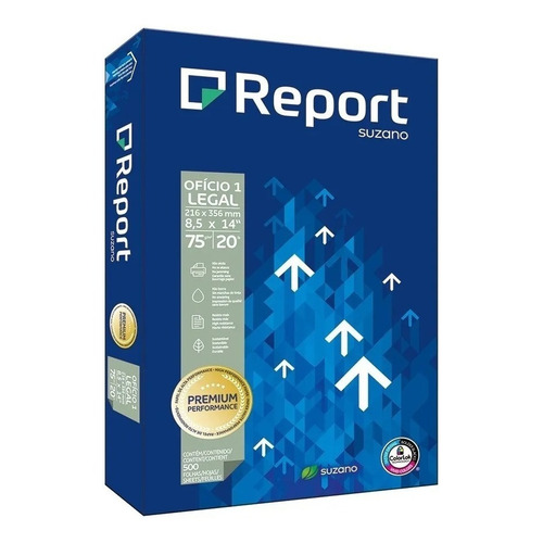 Resma De Papel Oficio Report Premium Colorlock 75gr X 500h Color Blanco