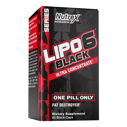 Lipo-6 Black Ultra Concentrate Nutrex 60 Caps Termogénico Sabor Sin sabor