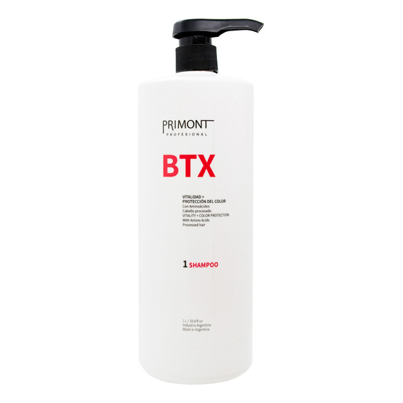 Primont Btx Shampoo Reparador Pelo Procesados Teñidos 1lt 6c