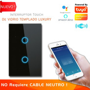 Interruptor Touch Doble Inteligente Wifi/2 Canal Sin Neutro