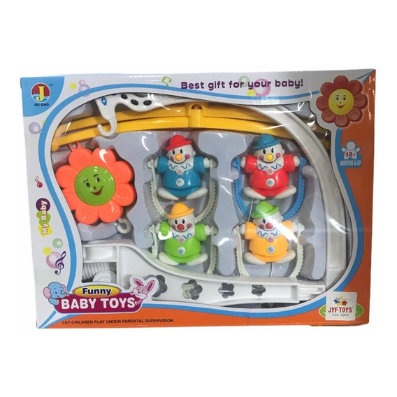 Movil Musical Plastico A Cuerda Cunero Para Dormir Bebes Toy