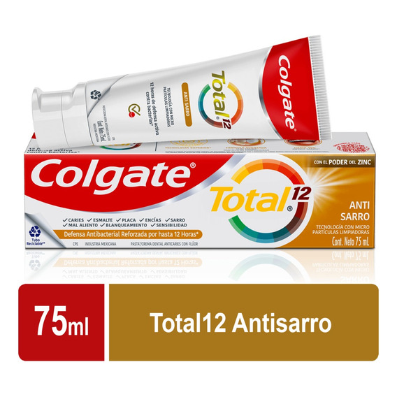 Crema Dental Colgate Total 12 Antisarro X 75ml