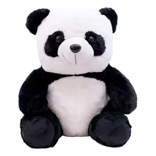 Urso Panda De Pelúcia Sentado 53 Cm