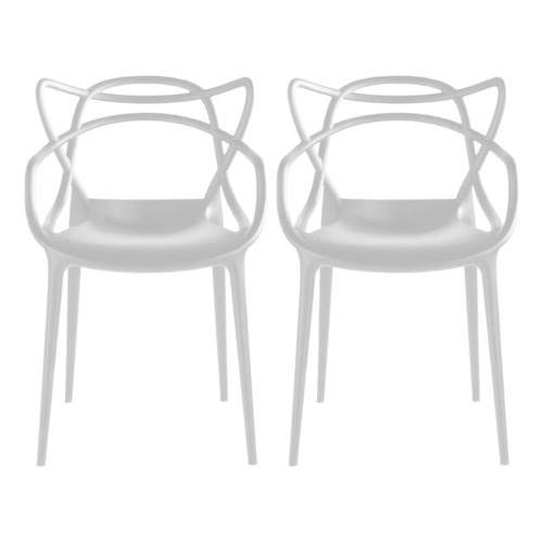 Silla de comedor HDC Group Flia HDC Group Allegra, estructura color blanco, 2 unidades