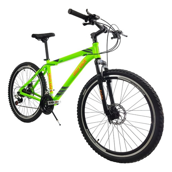 Bicicleta Montaña Alurock Kobe Freno Disco 21 Vel Alu Rod 26 Color Verde