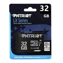 Memoria Micro Sd Patriot 32gb Lx Series Sin Adapt/ Clase 10