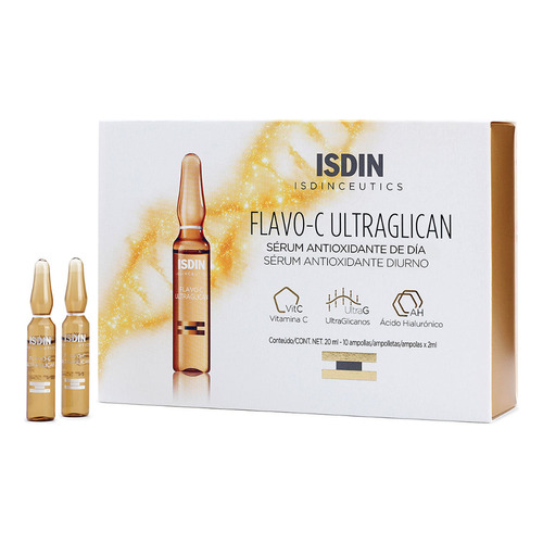 Sérum Flavo-C Ultraglican Isdin día de 2mL- pack x 10 unidades