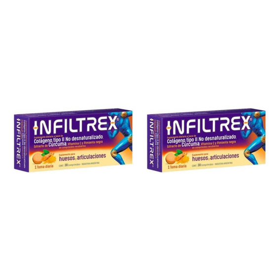  Combo X 2 Infiltrex Colageno Para Huesos Y Artic  X 30 