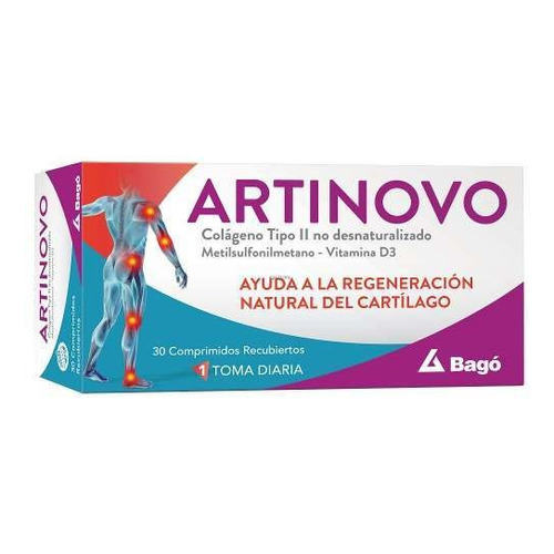 Suplemento en comprimidos de colágeno Artinovo de Laboratorio Bagó Artinovo