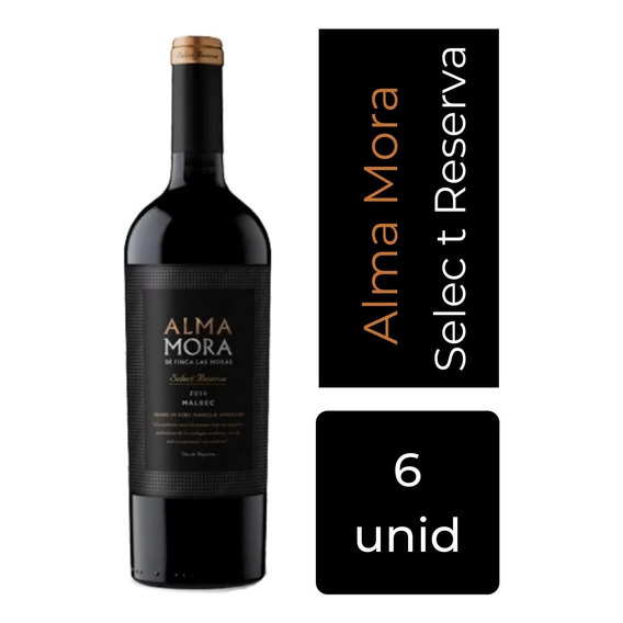 Vino Alma Mora Select Reserve Pack X 6 Unidades Mp Drinks