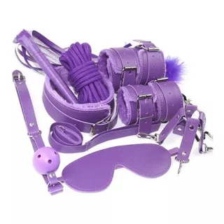 Kit Bondage Color Morado 10 Piezas