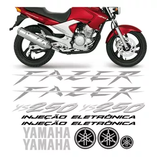 Kit Adesivo Moto Yamaha Fazer 250 Ys 2008 Vermelha Faixa