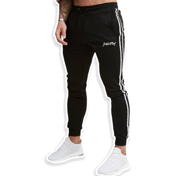 Joggers Pantalón Adulto De Varón Pantalones Deportivos Rayas