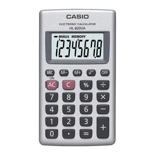 Calculadora De Bolsillo 8 Dígitos Pantalla Grande Casio Color Blanco