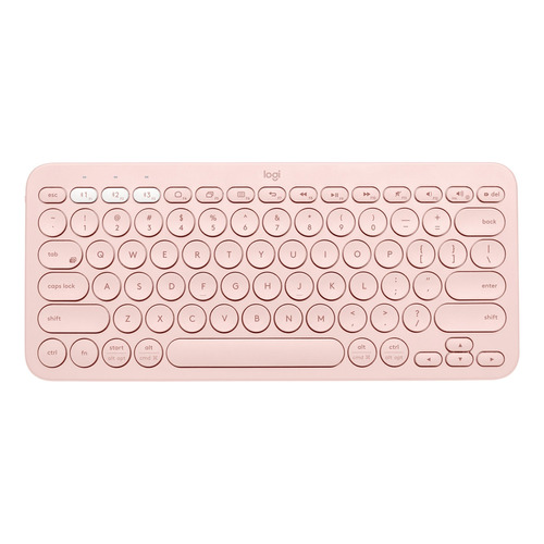 Logitech K380, Teclado Bluetooth Multi-dispositivo - Rosado Color del teclado Rosa Idioma Español