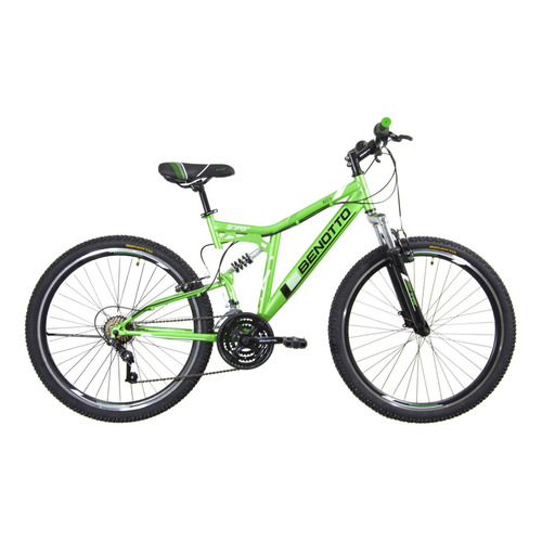 Bicicleta Benotto Montaña Sniper R27.5 21v Doble Suspensión Color Verde