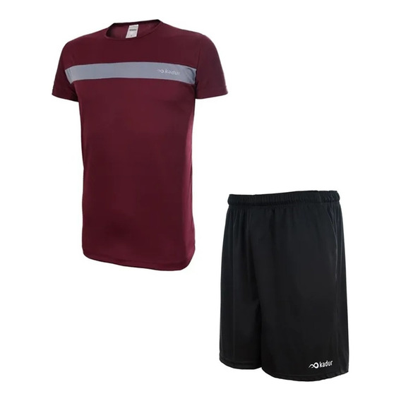 Remera Short Deportivo Entrenamiento Hombre Combo Kadur