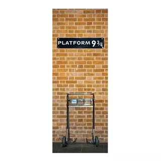 Adesivo De Porta Plataforma 9 3/4 Harry Potter Mod. 587