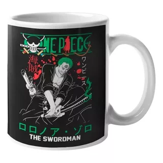 Tazón Taza Zoro Roronoa 2 One Piece Anime Ters Textil