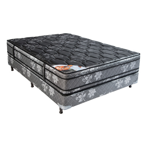 Sommier Deseo Diamond Foam de 2 lugares 190 cm x 140 cm preto