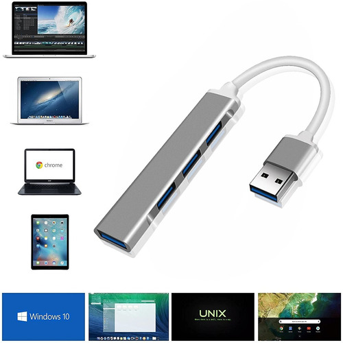 Concentrador adaptador 3.0 Ultradelgado con 4 puertos usb