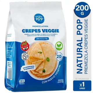 Premezcla Crepes Veggie Sin Tacc Libre Gluten Natural Pop