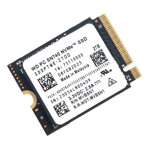 Disco sólido SSD interno Western Digital SN740 SDDPTQE-2T00 2TB verde oscuro